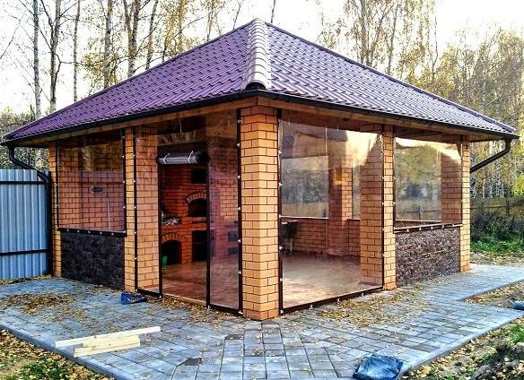 Беседка с мангалом