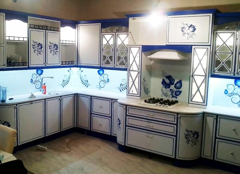 Кухни под гжель фото