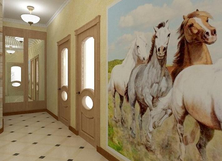 Фотообои в интерьере прихожей