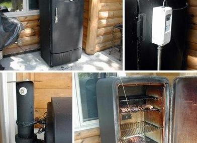 Коптилка из холодильника