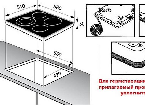 Как установить варочную панель