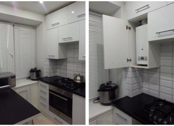 Кухни с газовыми колонками